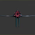 Game Movie Character Blue Shark Like Creature With Red Open Mouth Sharp Teeth And Fins