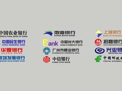 Modern Bank Logo 3d model