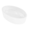 Elegant White Oval Washbasin With Sleek Modern Design For Bathroom Use