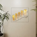 Modern gypsum wall lamp 3d model