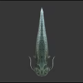 Green Fish With Open Mouth And Whiskers On Dark Background 3D Rendering