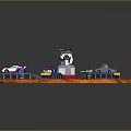 Toy Cars On Circular Track With Multiple Lanes And Control Tower