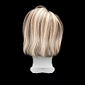 Game Movie Character White Head Model With Blond Short Stylish Hair Design