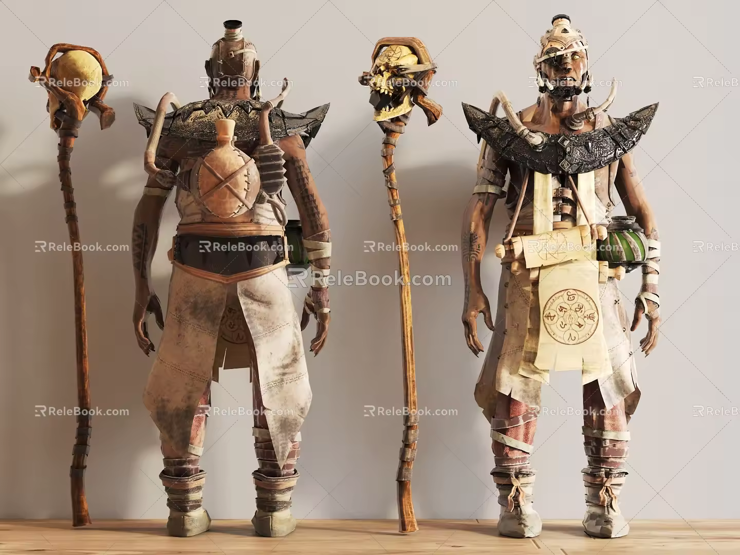 Modern Wizard Game Characters 3d model