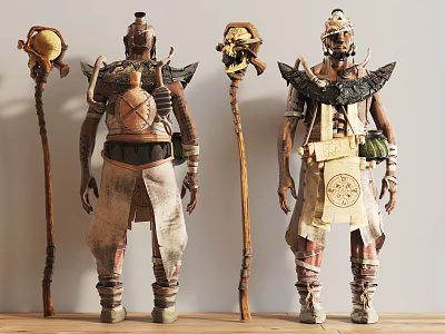 Modern Wizard Game Characters 3d model