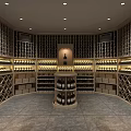 Modern Wine Cellar Solid Wood Red Wine Cellar Cold Storage Room Constant Temperature Room Constant Temperature Cabinet Display Cabinet Cold Storage Cabinet Red Wine Cellar 3d model