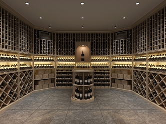 Modern Wine Cellar Solid Wood Red Wine Cellar Cold Storage Room Constant Temperature Room Constant Temperature Cabinet Display Cabinet Cold Storage Cabinet Red Wine Cellar 3d model