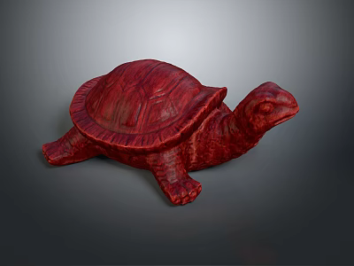 Red Turtle Shaped Coffee Table Unique Sculptural Design For Modern Living Space 3d model