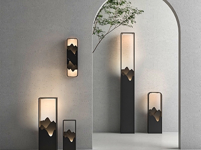 New Chinese floor lamp wall lamp model