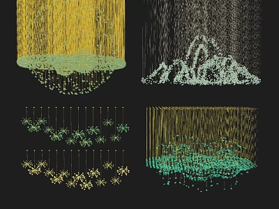 Modern Decorative Chandeliers With Various Styles And Colorful Designs For Home Decor 3d model