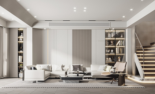 modern living room 3d model