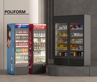 Freezer Beverage Cabinet Fresh-keeping Cabinet 3d model