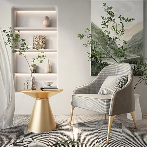 Modern Single Sofa Leisure Chair 3d model