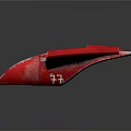 Red Aerodynamic Carbon Fiber Futuristic Vehicle Structure With Sleek Design And Glossy Surface