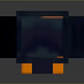 Blocky Pixel Art Penguin Game Character With Orange Beak And Feet 3D Render