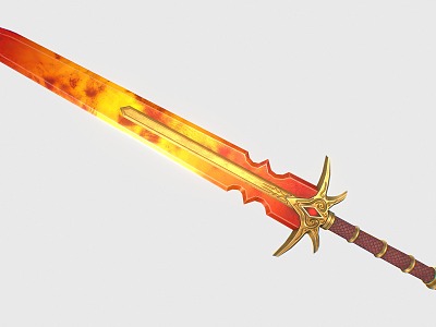 Long Sword Science Fiction Long Sword Magic Weapon Fantasy Sword 3d model