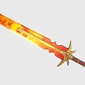 Long Sword Science Fiction Long Sword Sword Magic Weapon Fantasy Sword 3d model