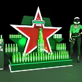 Heineken Beer Display Cabinet Beer Activity Display Cabinet Design Arch Design Prop Design Freezer Floor Stack Design 3d model