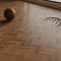 07 Flooring Modern Cream Wood Flooring Wood-grain Tile Walnut 3d model