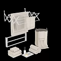 Essential Laundry Daily Use Items Including Towels Bath Towels And Towel Racks