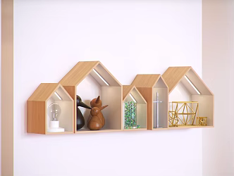 Modern Wall Shelf Storage Cabinet 3d model
