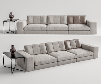 Modern three-seat sofa multiplayer sofa 3d model