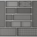 Decorative Wrought Iron Grilles And Panels With Various Mesh Patterns And Geometric Designs