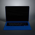 Sleek Blue Laptop Electronic Device With Modern Design Black Keyboard And Screen