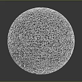 Modern White Mesh Sphere With Intricate Network Pattern On Dark Background
