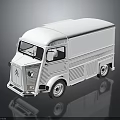 Vintage White Van Exterior Design With Classic Retro Styling And Clean Smooth Lines