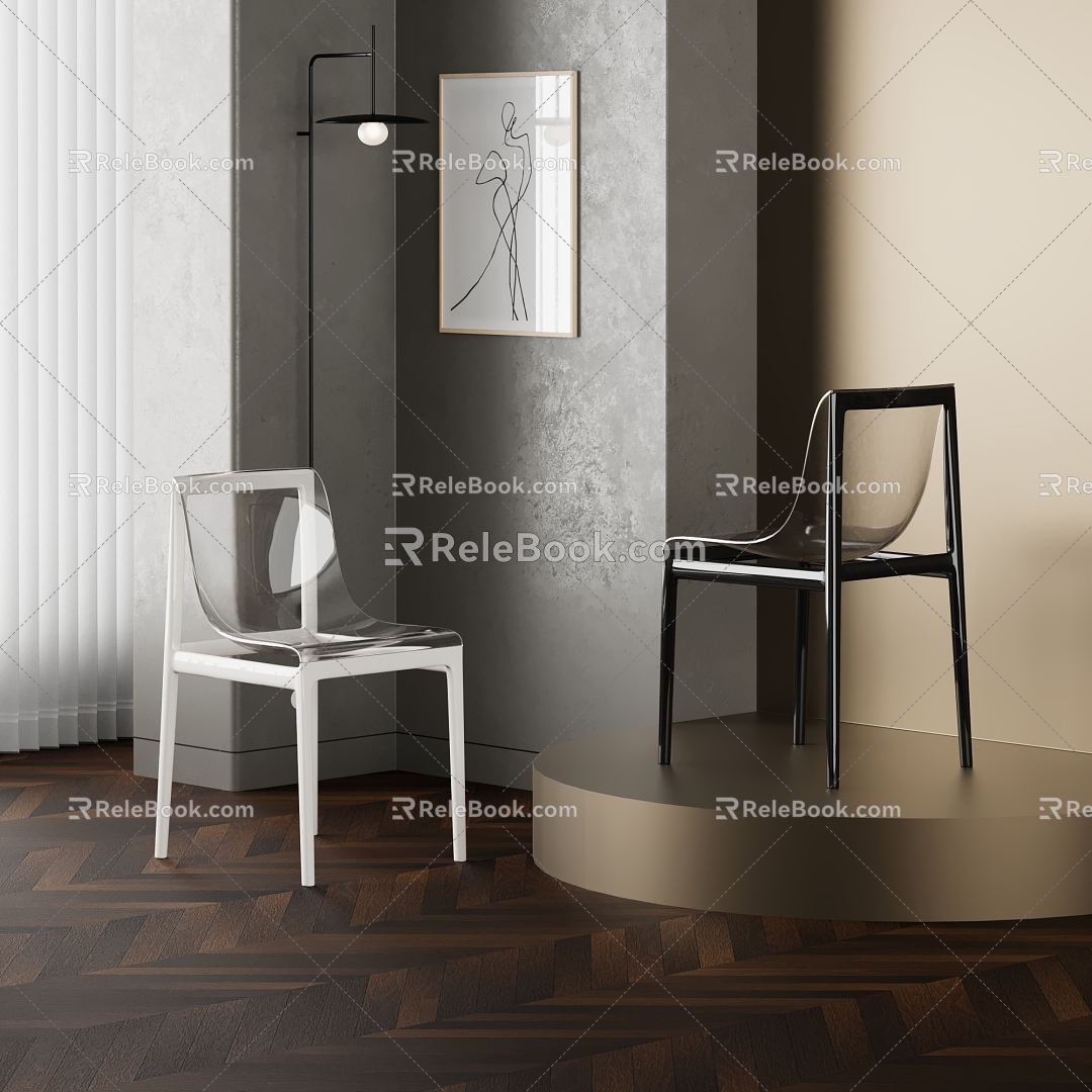 Modern Dining Chair Dining Chair Single Chair Chair 3d model