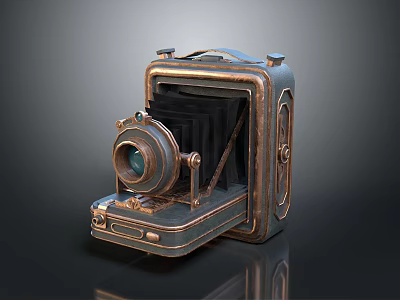 Vintage Industrial Style Retro Computer With Metal Casing And Classic Design Elements 3d model