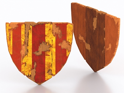 Triangle Shield Wooden Shield 3d model