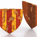 Triangle Shield Wooden Shield 3d model