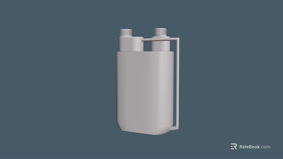 Portable White Medical Device Container Design With Two Lids And Handle 3d model 