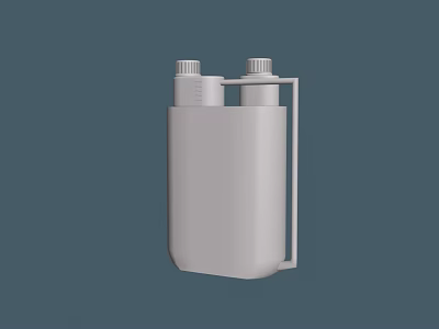 Portable White Medical Device Container Design With Two Lids And Handle 3d model