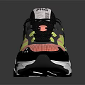 Colorful Chunky Sneakers With Pink Yellow Blue Mesh Upper And Thick White Sole