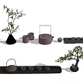 New Chinese Tea Set Teapot Tea Set 3d model
