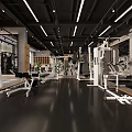 Modern Fitness Gym Interior With Various Strength Training Equipment And Open Workout Space