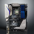 ASUS ROG Computer Motherboard With CPU Socket Heat Sinks And PCIe Slots