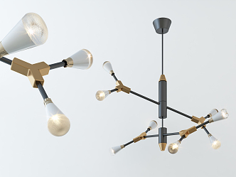 Modern chandelier fashion simple metal chandelier 3d model