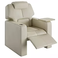 Comfortable Beige Leather Public Chair With Modern Armrests And Ergonomic Design