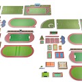 Outdoor Football Stadium Basketball Court Sports Stadium Football Stadium Stadium Sports Park Baseball Table Tennis Badminton Tennis Court 3d model