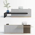Modern reception desk 3d model