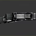 Futuristic Double Barrel Weapon With Metallic Design Black Silver Grip And Mechanical Components