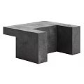 Modern Gray Concrete Geometric Minimalist Stool Furniture Design with Simple Structure