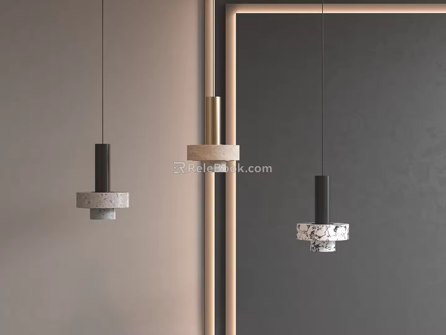 Modern chandelier 3d model