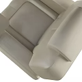 Comfortable Beige Leather Public Chair With Modern Armrests And Ergonomic Design