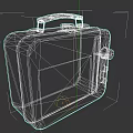 Blue Vintage Lunch Box Shaped Portable Speaker With Retro Design And LUNCH Lettering