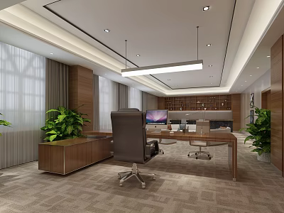 modern office boss office 3d model modern office boss office 3d model